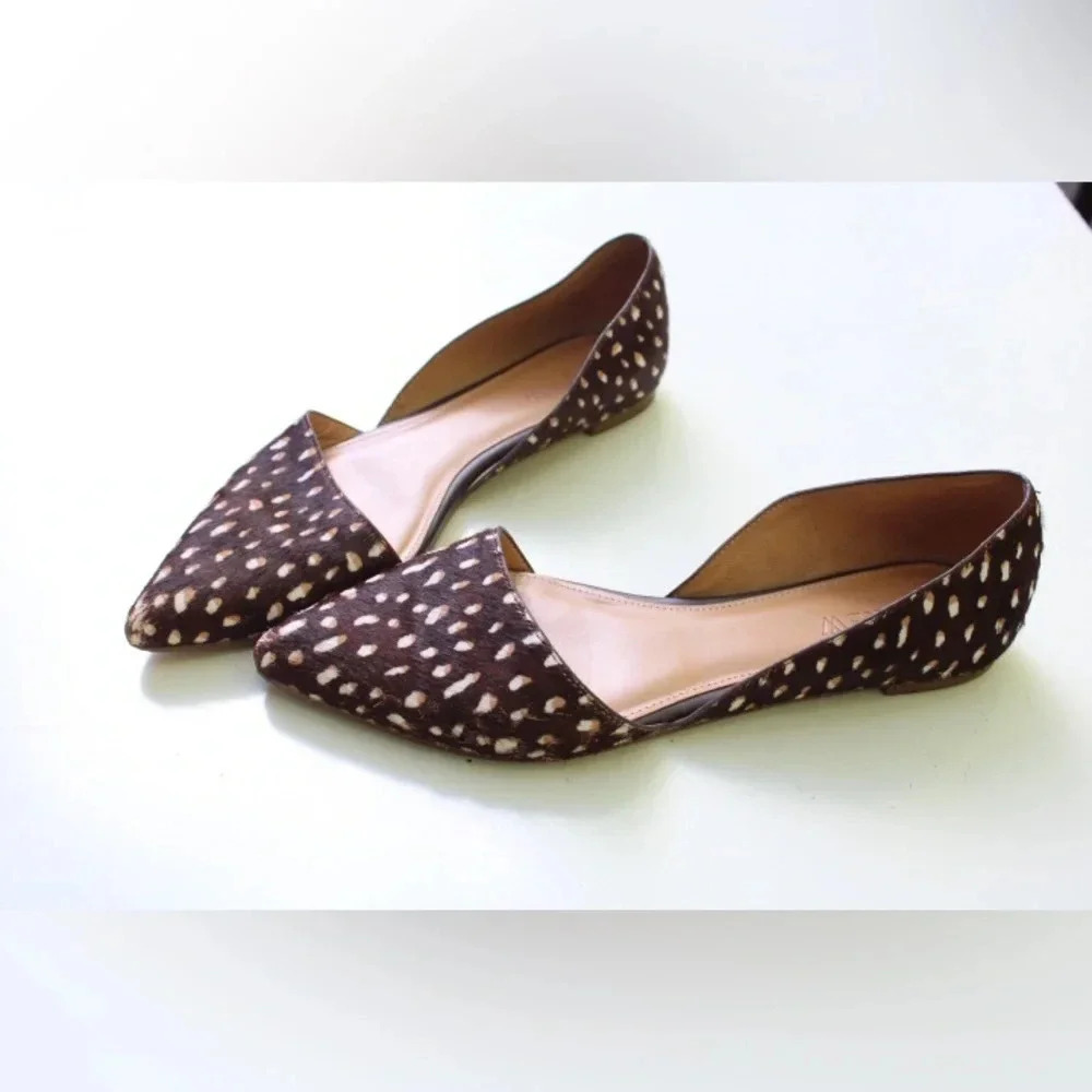 J. Crew Brown and Cream Flats - Picture 4 of 11